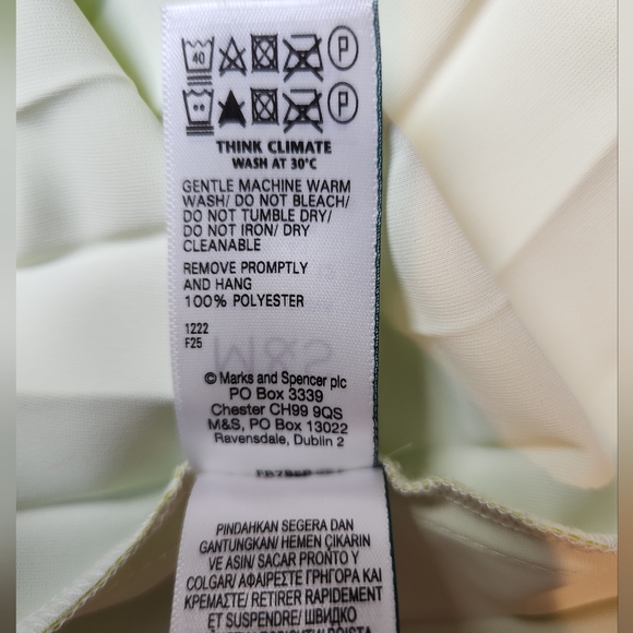 Marks & Spencer Pleated Midi Skirt, Blue Ombre, Size US 8 - Picture 3 of 9